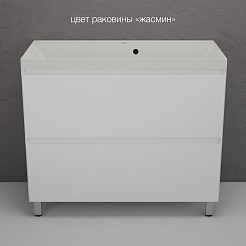 Style Line Тумба под раковину Манхэттен 100 Plus эмаль белая матовая – фотография-9